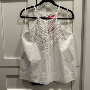 Lilly Pulitzer Britt Cotton Halter Top Size 6